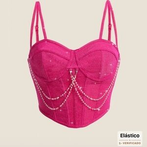 Pink Beaded Top